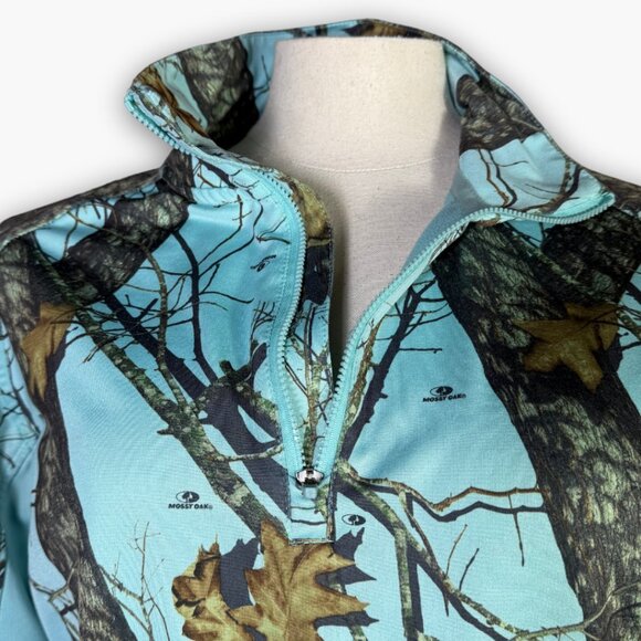 Energy Zone Blue Camo Quarter Zip Pullover W Sz L - Picture 10 of 11